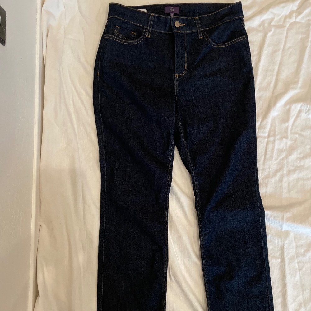 NYDJ Marilyn Straight Leg Indigo Jean Petite 10